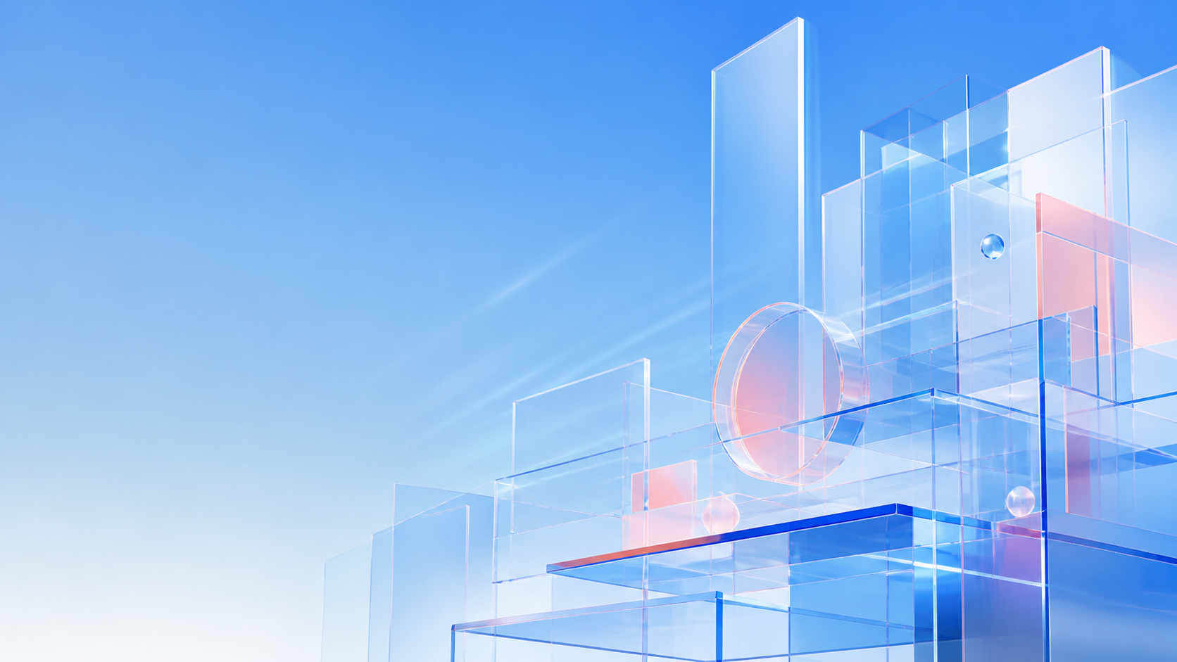 Abstrakt digital arkitektur i glas